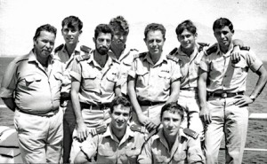 סגל הקצינים ורס"ר האנייה, 1968.