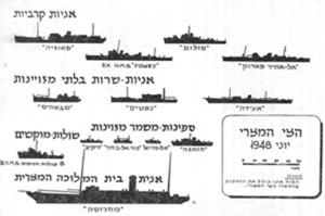 תרשים אוניות הצי המצרי בספרו של אליעזר טל