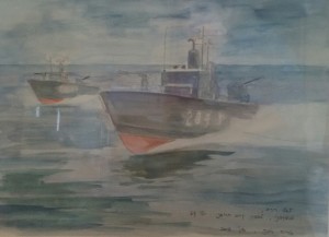 הטרפדות חוזרות מקרב רומני 12 ביולי 1967 ציור של תא"ל דימ' אריה רונה