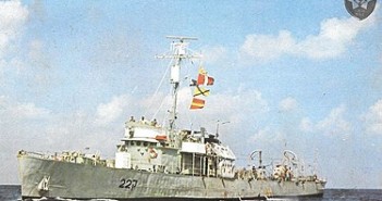 הקורבטה אח"י נגה (ק-22) שהובילה את סירות הגומי לפעולה