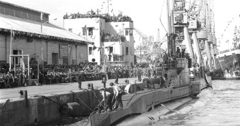 קבלת פנים לצוללת אח"י רהב בנמל חיפה 15 ביוני 1960